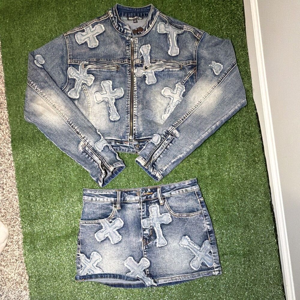 Women’s denim set rehab brand